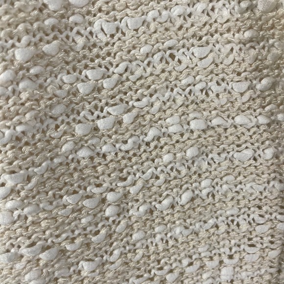 Amina Rubinacci Napoli Cream Textured Knit Cardigan Jacket Sweater 44 Made Italy - Picture 7 of 11